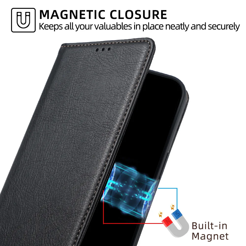 Luxury PU Leather Wallet Phone Case with Card Holder and Flip Cover