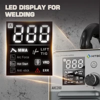 HITBOX Protable 2 in 1 Mini Welding Machine 200A ARC MMA LIFT TIG Welder IGBT Inverter Digital Display for Home DIY 110V/220V 2