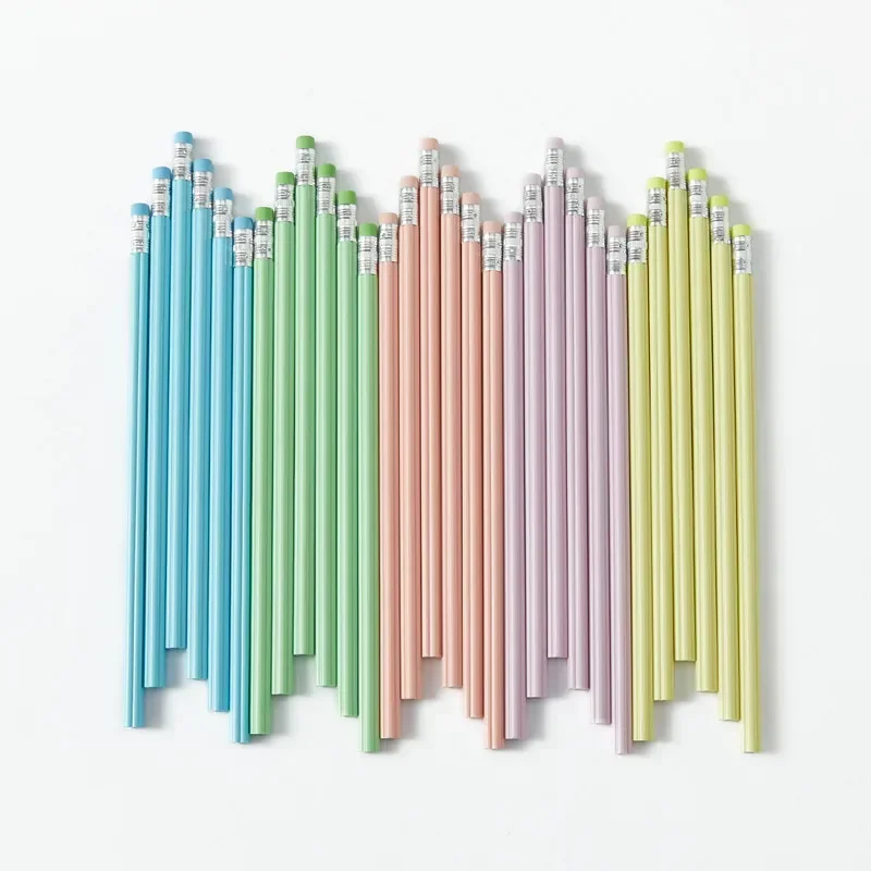 Hand account petal pen holder HB pencil Zhenglin Macaron color resin pencil petal shaped flower shaped pen holder for engraving 3