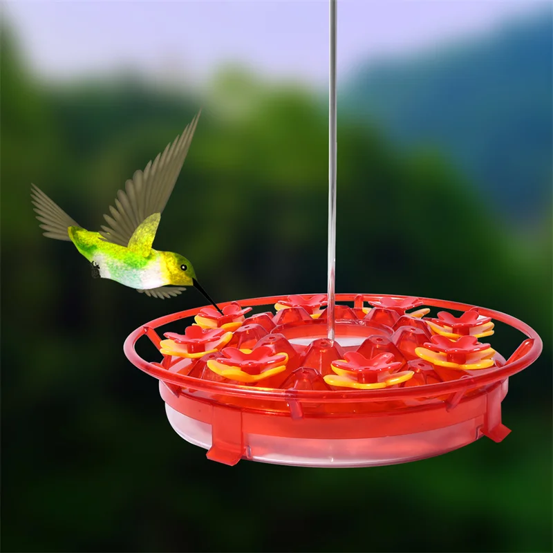 

Bird Feeder Round Flower Hanging Windproof Squirrel Proof Outdoor Hummingbird Drink Water Garden Parrot Accessories Dispenser