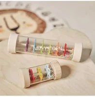 Baby Wooden Rain Sound Pipe Simulation Rain Sound Wooden Toy Gift Hourglass Fun Music Shaker Early Education Enlightenment Toy 2