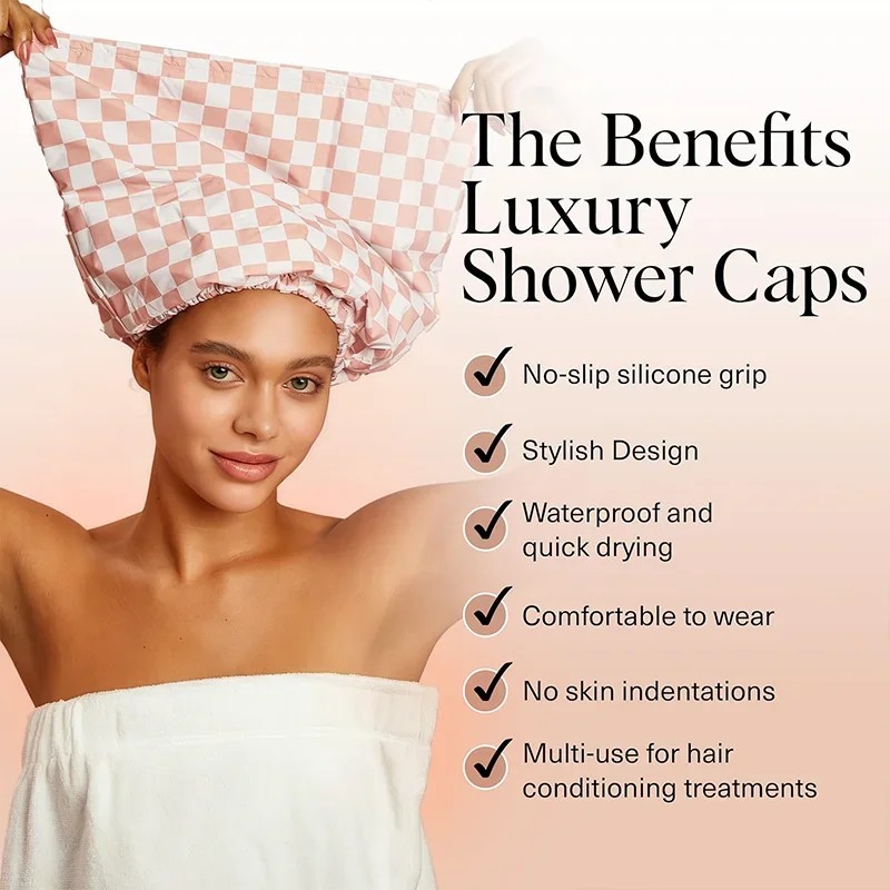 Luxury Satin Lined Shower Cap – Waterproof & Reusable 3 S67809255307c40fb998a7091201fad84q