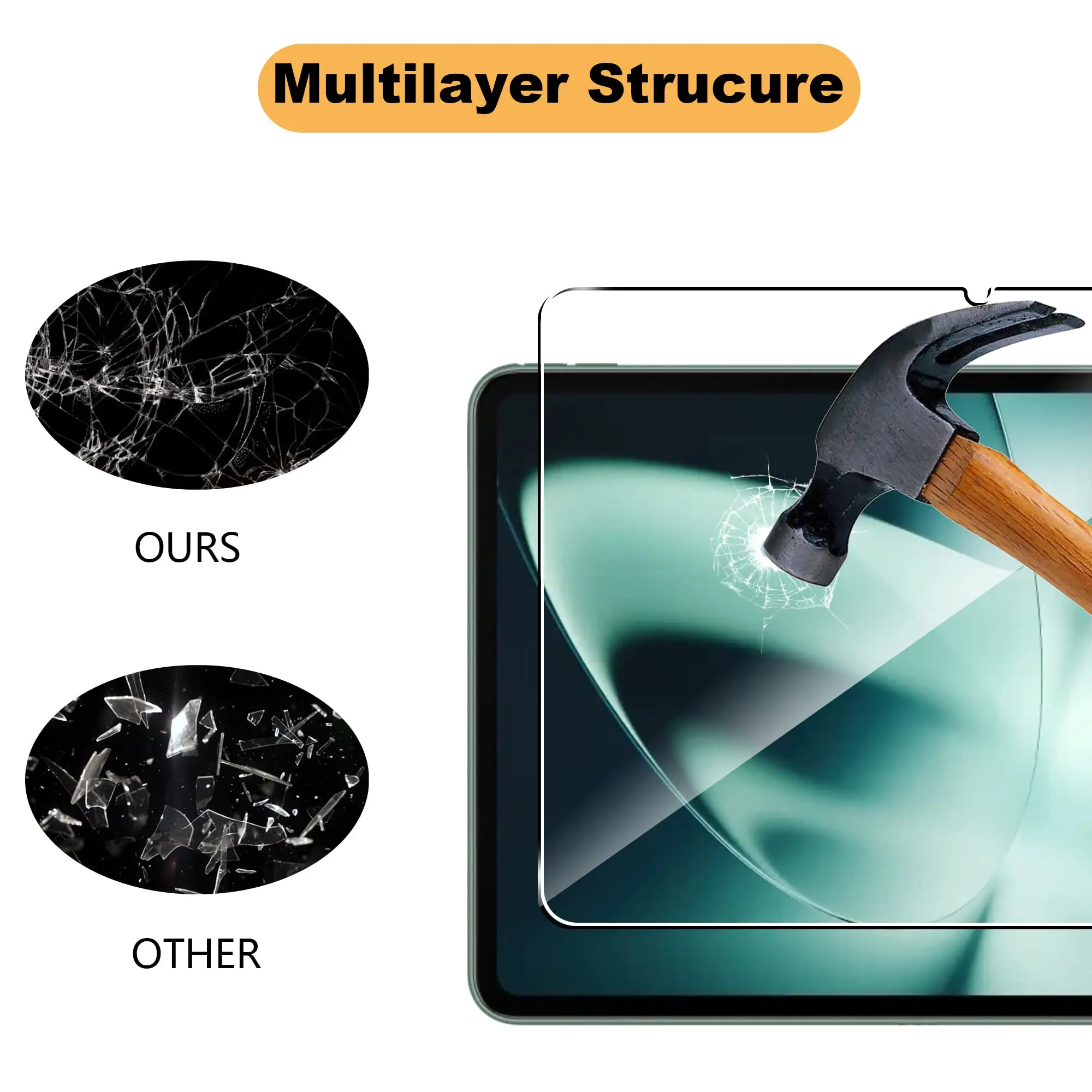 Protetor de Tela para Oneplus Pad Anti-scratch Dureza 9h Vidro Temperado Oneplus Pad Oppo Pad 1161 2023 - Imagem 4