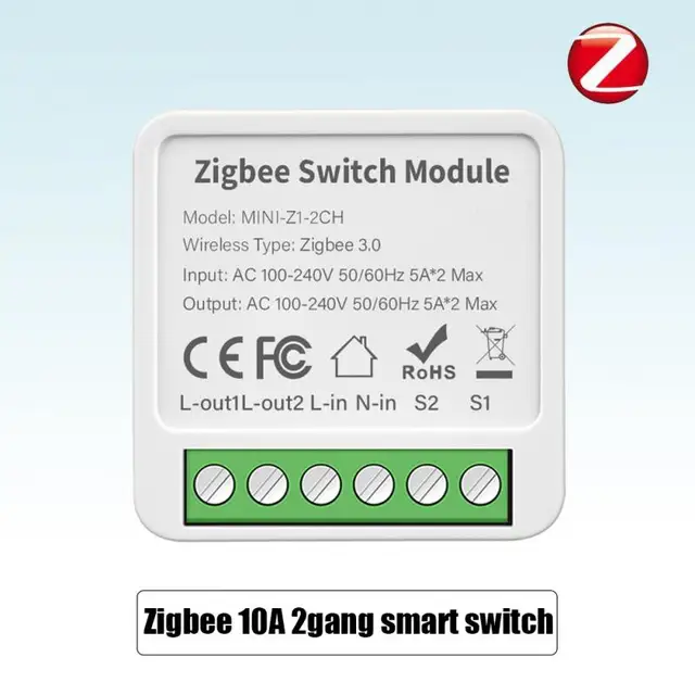 Zigbee 10A 2gang