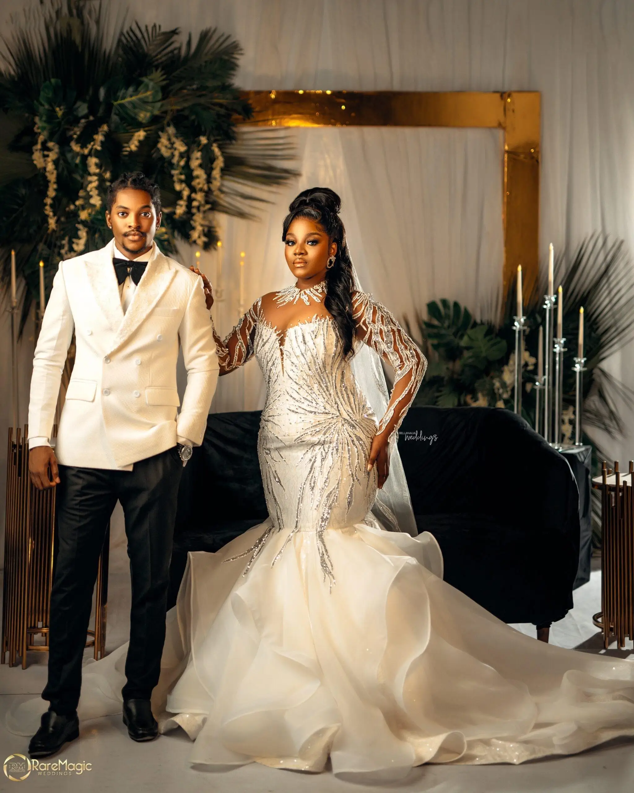 

Женское свадебное платье с блестками, блестящее платье с длинными рукавами, со шлейфом и блестками