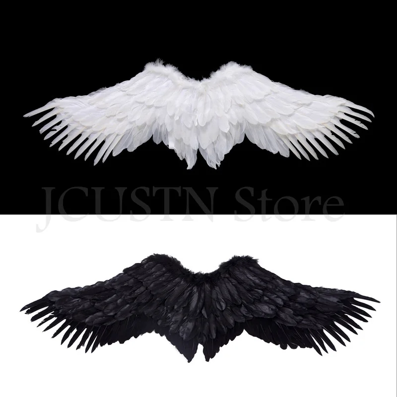 

White Wings Angel Feather Wings Cosplay Props Colorful Tage Performance Wing Costumes Big Feathers Halloween Party Fairy Wings