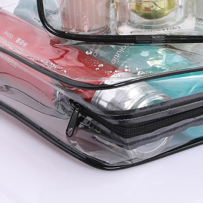 Transparent Makeup Bag PVC Zipper Cosmetic Storage Toiletry Wash For Women