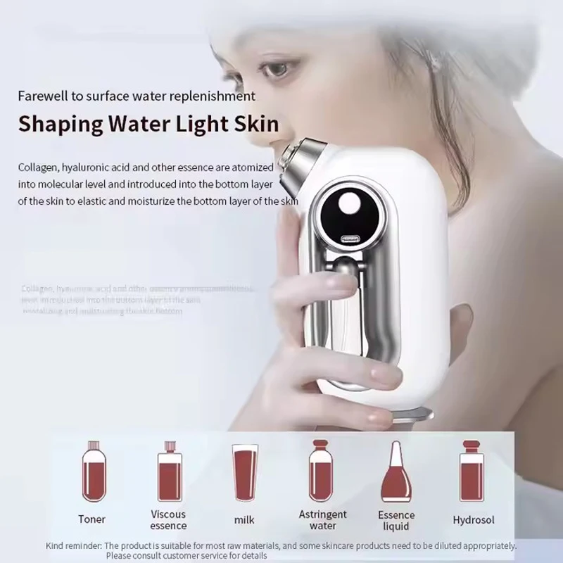 Nano Oxygen Injection Facial Moisturizing Steamer Machine Handheld Spray Gun Beauty Spray Mist Mini Oxygen
