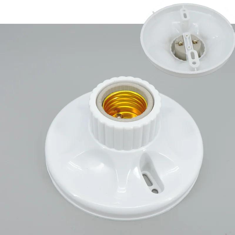 

Высококачественная Белая круглая керамическая розетка E27, патрон для лампы E27, держатель для лампы, патрон для лампы