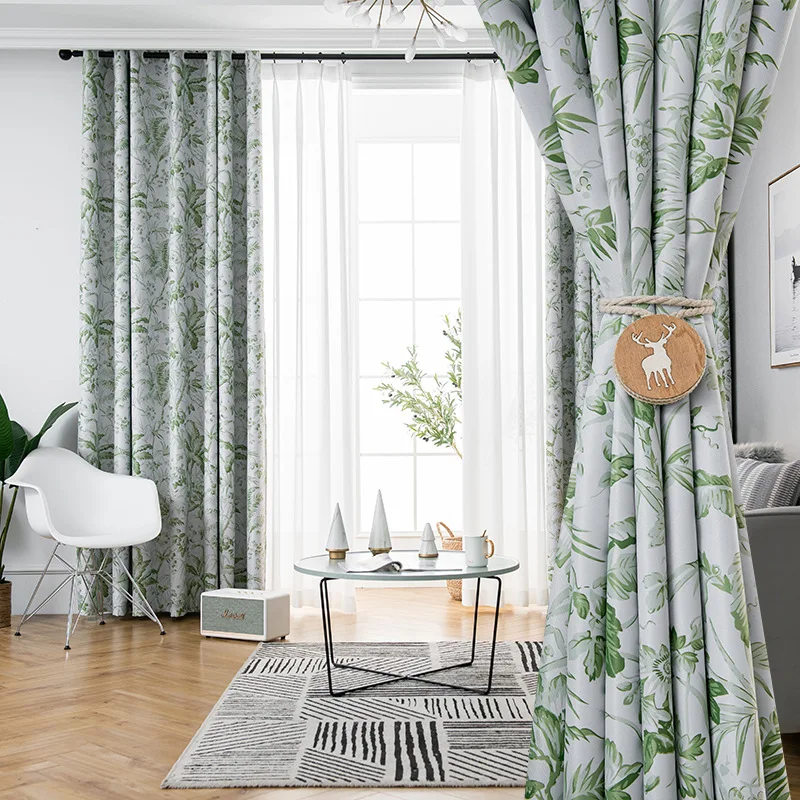 

Nordic Sunshade Thermal Insulation Fabric Floor To Ceiling Bay Partition Blackout Curtains for Living Dining Room Bedroom 1