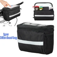 Sac avant de vélo, sac de rangement pour équipement de cyclisme de grande capacité, sac de rangement pour guidon de vélo VTT, peut contenir un téléphone portable 1