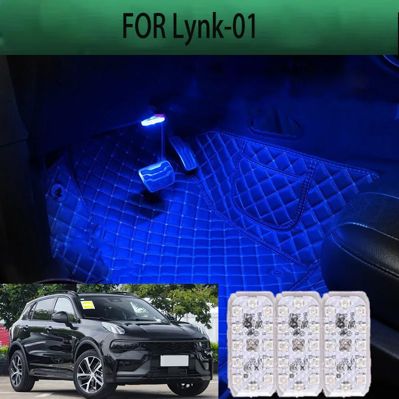 

FOR Lynk-01 LED Car Interior Ambient Foot Light Atmosphere Decorative Lamps Party decoration lights Neon strips