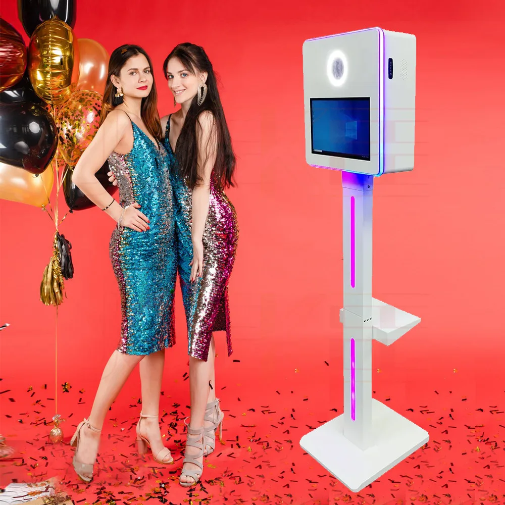 휴대용 미러 포토 부스, 15.6 인치 LCD 터치 스크린, 쉘 카메라, DSLR 포토 부스, 셀카 기계, 파티 이벤트 및 결혼식