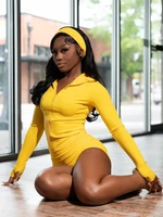 Nouveautés 2026 : Ensemble Loungewear Printemps Femme – Veste Zippée à Capuche Moulante et Short – Tenue de Sport et Streetwear 2 Pièces – Survêtement 6