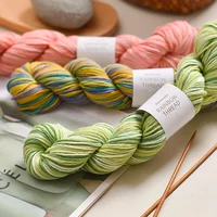 3PCS Set 150g Total Gradient Color Cotton Yarns for DIY Knitting Sweaters Shawls Handmade Dyed Soft Warm Crocheting Yarns 1