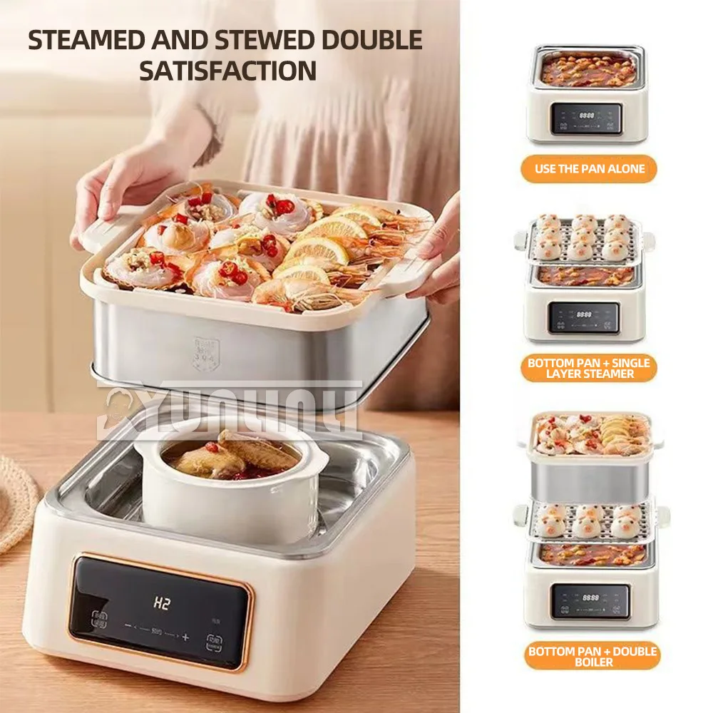 Multifunctional Electric Steamer Cooker Fully Automatic Dumpling Steamer Stainless Steel Breakfast Machine Cuiseur Vapeur