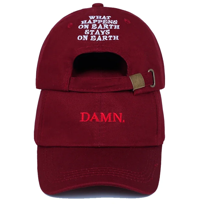 Unisex DAMN Embroidered Baseball Cap - High Quality Cotton Hip Hop Hat for Men & Women, Spring Summer Sun Hat