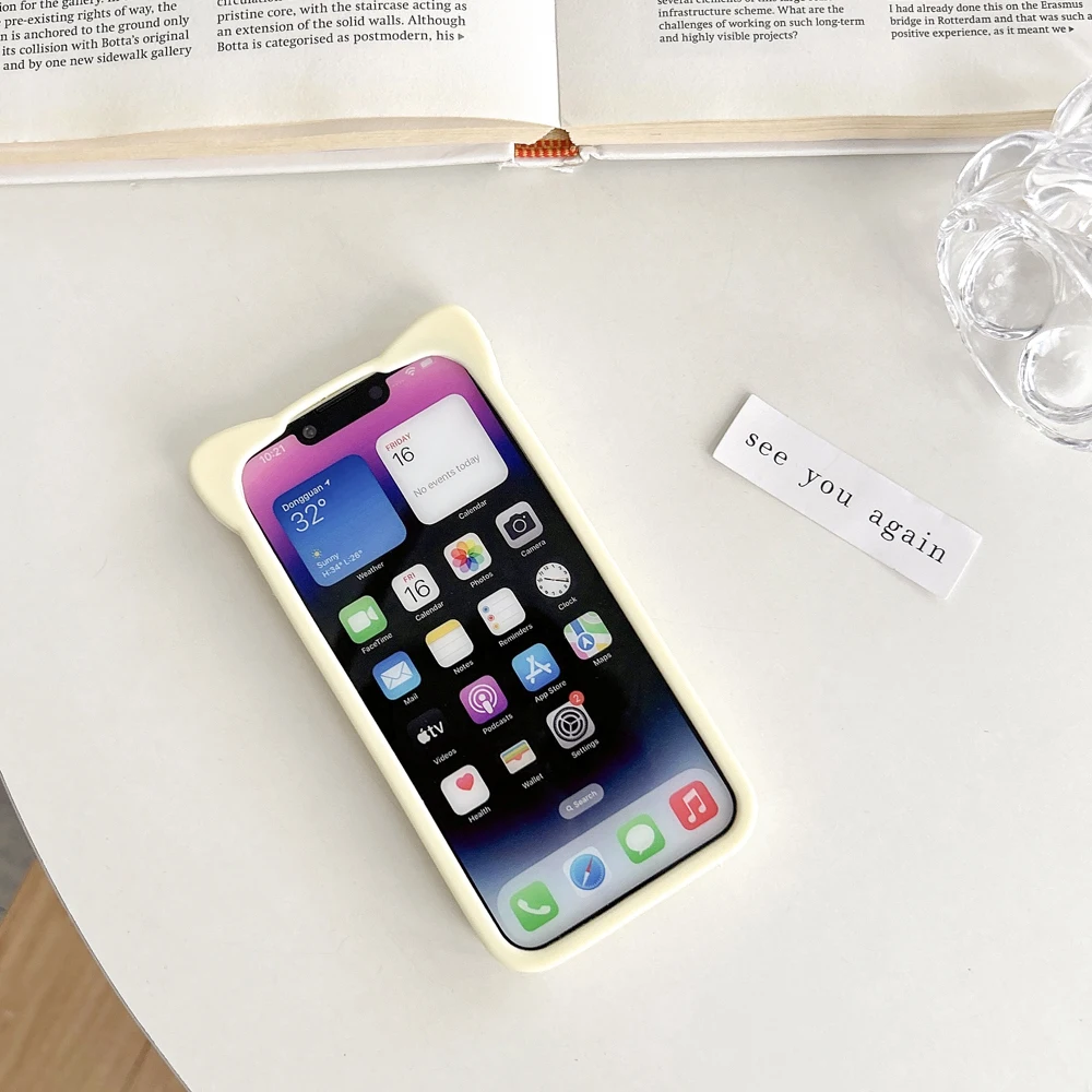 Cartoon Cat Bear Claw 3D Silicone Phone Case