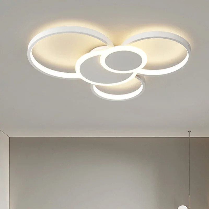 로비 미니멀리즘 현대 원 Led 밝기 조절 샹들리에 침실 북유럽 거실 Led 천장 샹들리에 조명, Led 램프