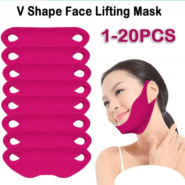 20-1pcs Facial Lifting Mask V Shape Face Firming Slimming Mask Chin Cheek Lift Up Bandage Anti Aging Wrinkle Remover Skin Care
