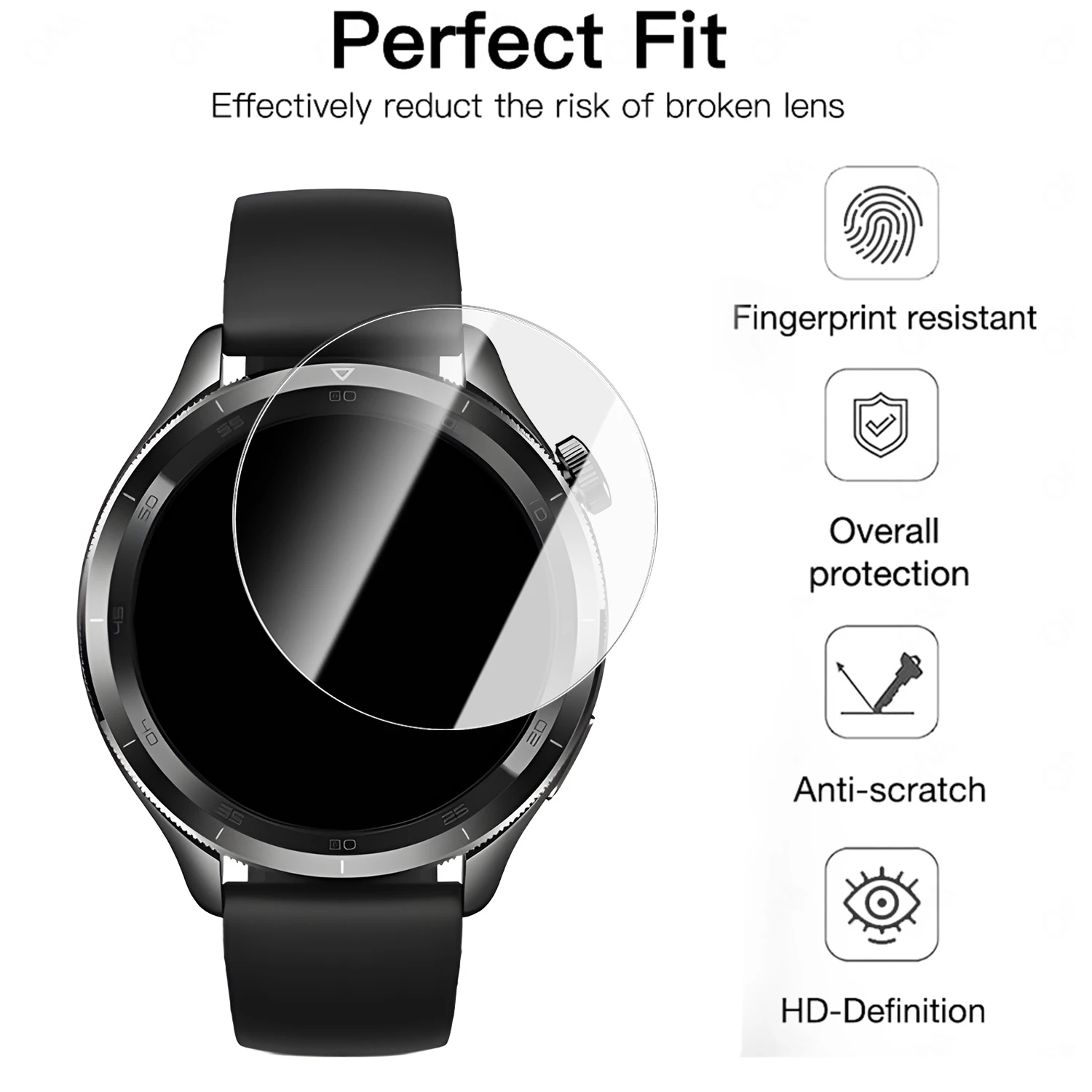 1–5 Stück gehärtetes Glas für Xiaomi Mi Watch S4 41 mm Smartwatch, ultraklar, kratzfest, 9H-Härte, Schutzglasfolien – Detail 8
