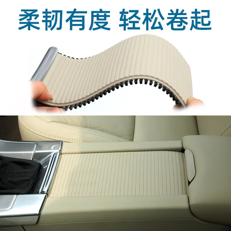 볼보 S60 V60 XC60 센터 콘솔 컵 홀더 슬라이딩 커버, 롤러 블라인드, 팔걸이 수납함 커튼, 자동차 인테리어