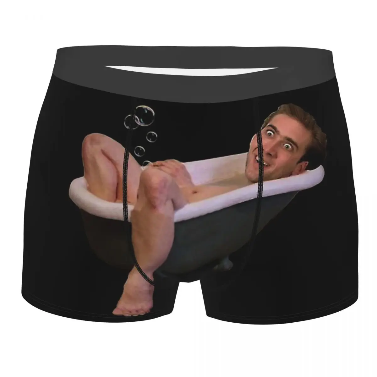 

Nicholas Cage Taking A Bath Underpants Breathbale Panties Male Underwear Print Shorts Boxer Briefs