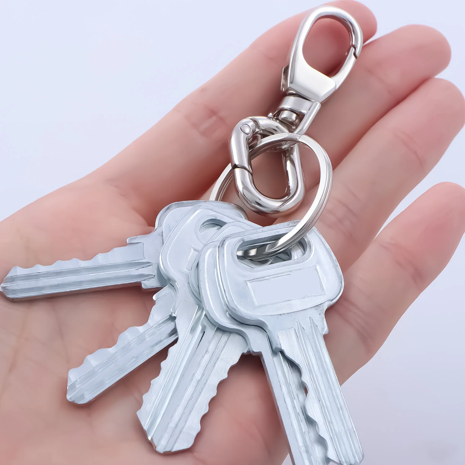 Set of 2 Swivel Clasp Clips with Key Rings