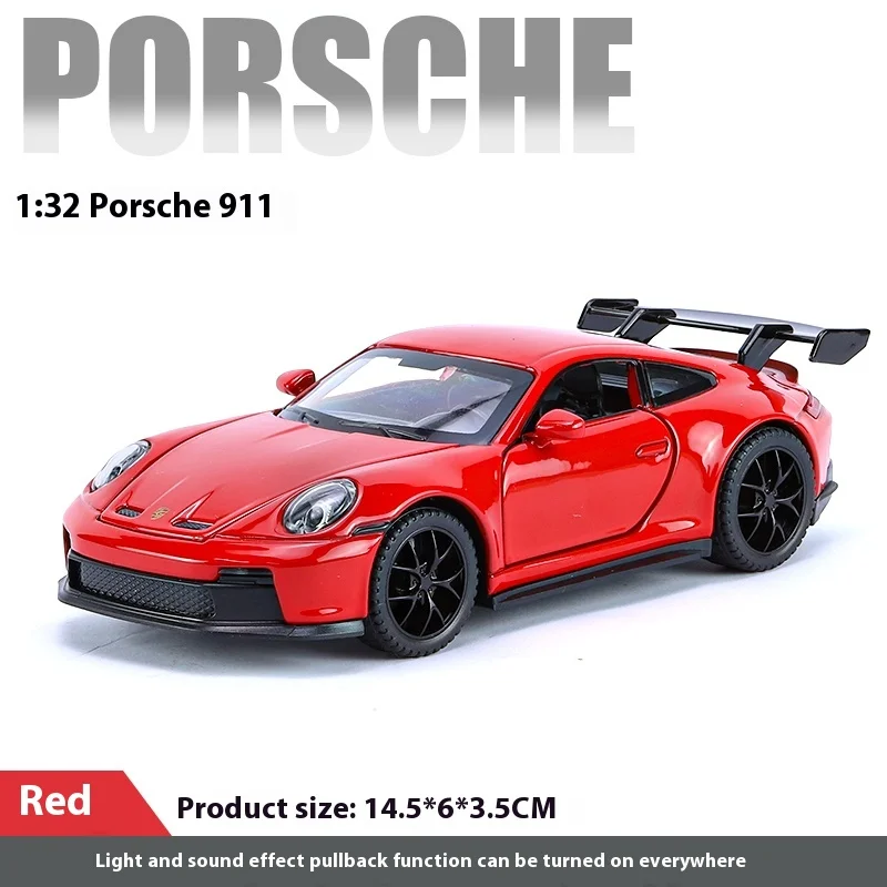 1:32 Diecast Alloy Sports Car Model with High Simulation Features - Sound & Light Toy