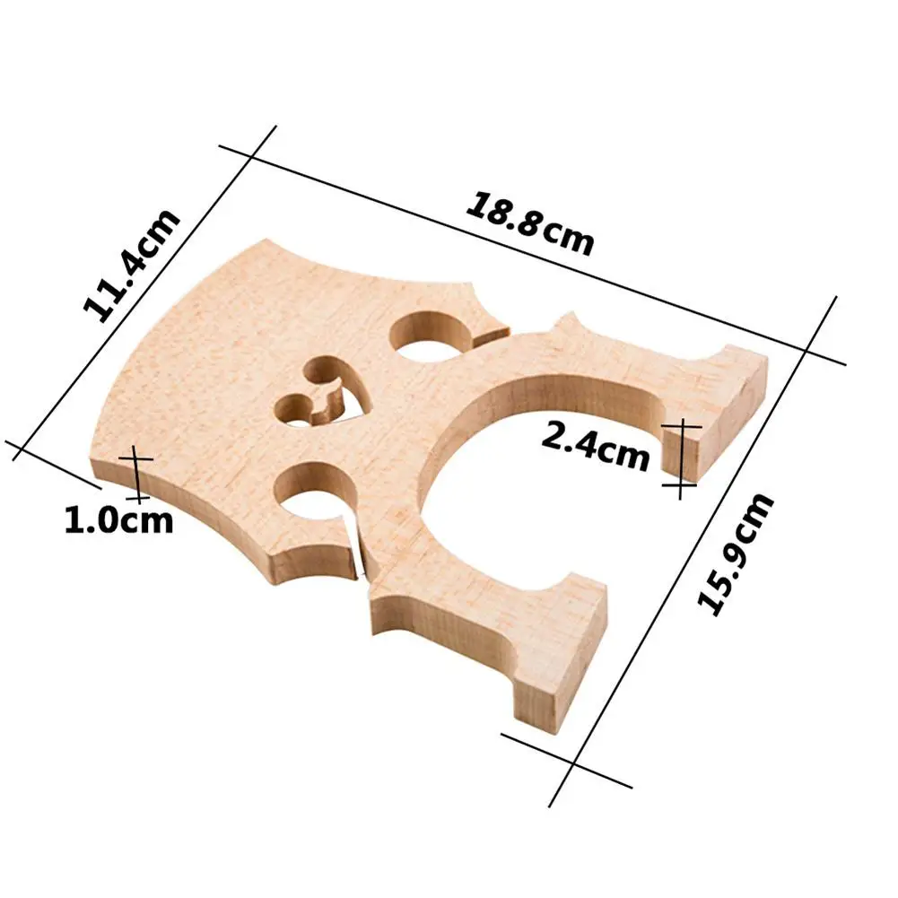 For 1/8 1/2 1/4 3/4 4/4 Size Double Bass Cello Bridge Maple Wood Cello Bass Maple Bridge instrument
