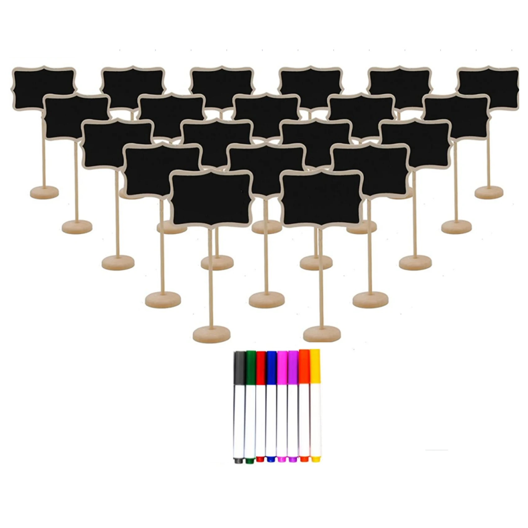 20PCS Mini Chalkboard Sign with Easel Stand ,Food Labels for Party et ,Blackboard for Message Board Signs,Weddings