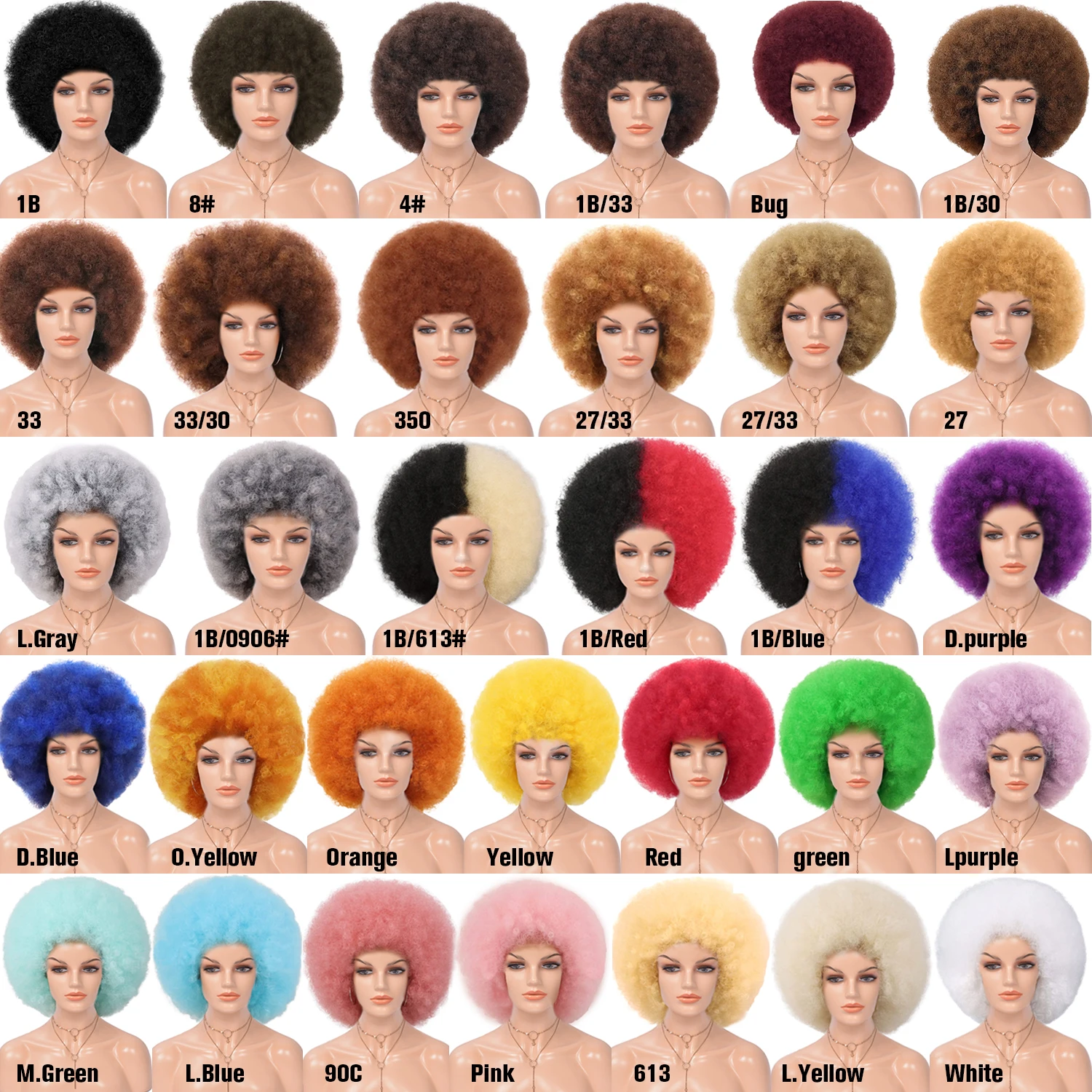 Long Kinky Curly Blonde Wigs Afro Kinky Curl Synthetic Hair Wig