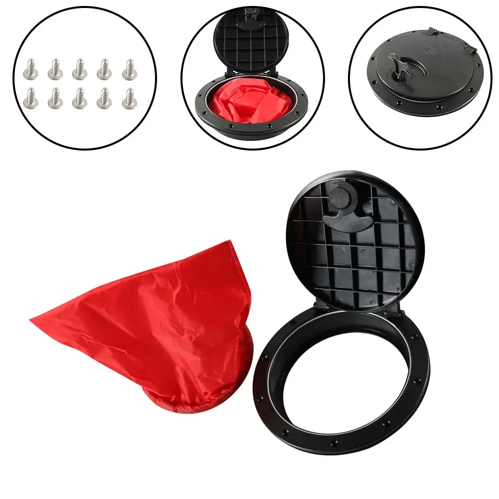 Kayak Deck Plate Boat Protect Your Boat with this 26cm Deck Plate Storage Bag Kit Easy to Install! (114 characters)