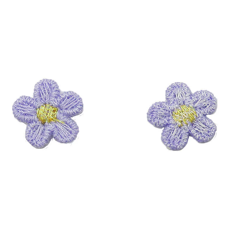 (50pcs/pack)15mm Cute Small Flower Embroidery Cloth Patch Accessories Ironing Embroidery Patch Fabric Flowers Lace