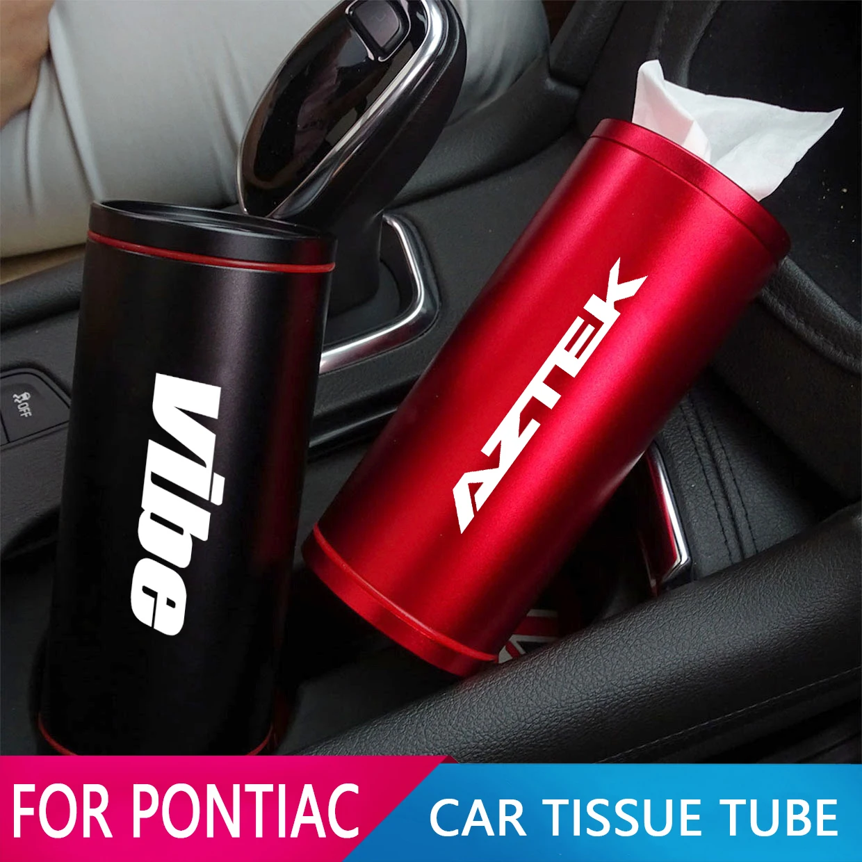 Auto Tissue Boxes Car Cup Holder Cylinder Tissue Box FOR Pontiac VIBE SOLSTICE GTO GRAND PRIX G6