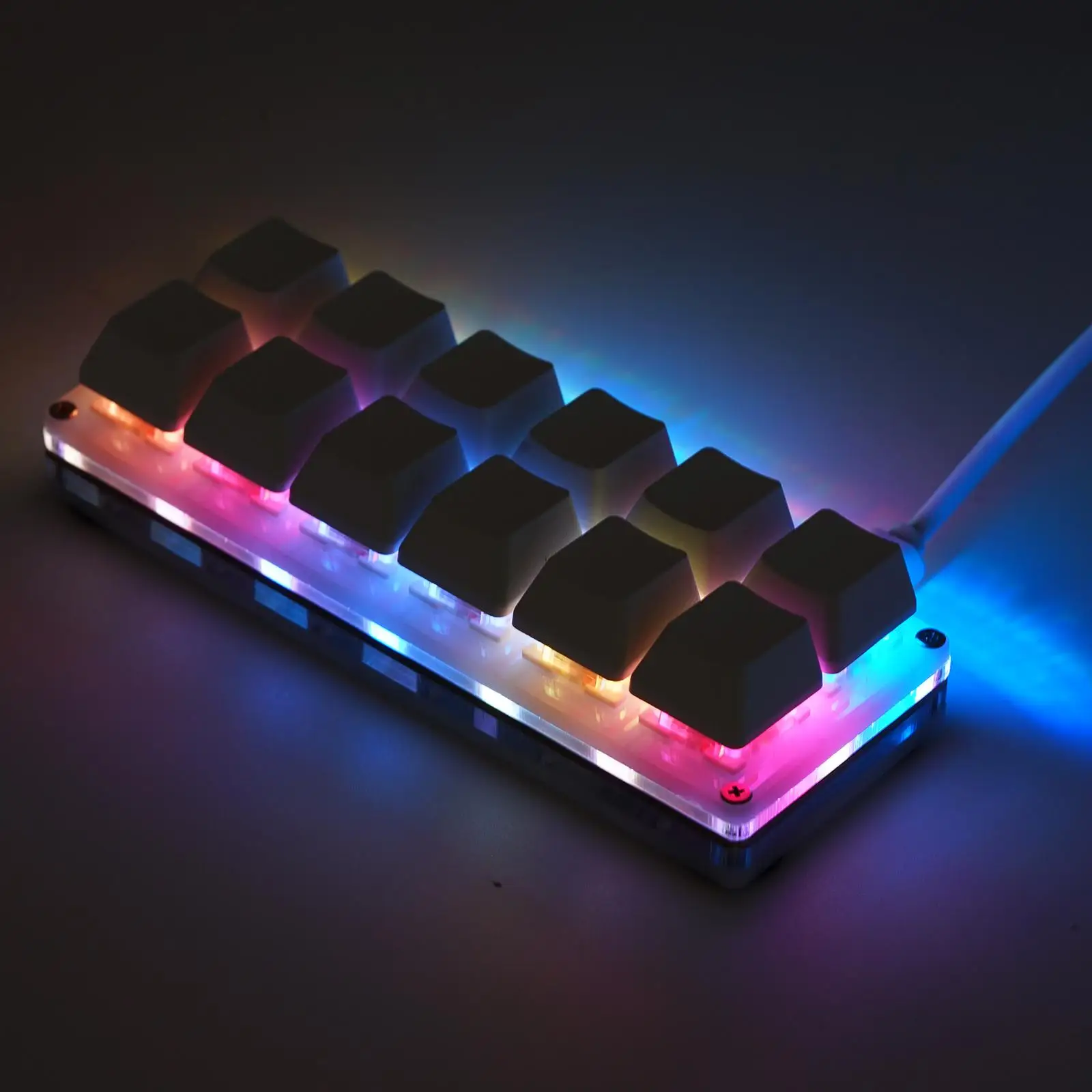 Mini Teclado Usb Personalizado Faça Você Mesmo Teclado Macro Programável Rgb Teclado Gamer Desenho Teclado Mecânico Chaves Chaves Chaves 12 Chaves - Imagem 3