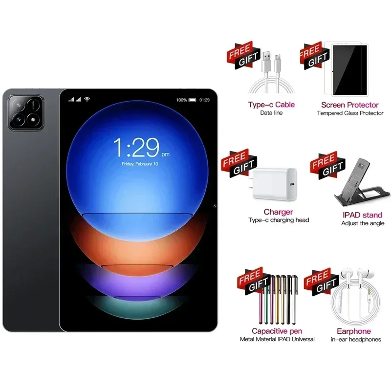 thumbnail image 1 of Tableta Pad 6S Pro Android 14 original, versión global 2024, 11 pulgadas, HD 4K, 16 GB + 1 T, 20000 mAh, 5G, doble SIM, Bluetooth, WiFi, GPS, 1 of 5