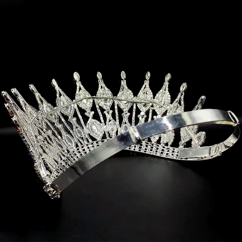 Bridal Tiaras Crown Headband Bride Party Rhinestone Diadem Wedding Hair Jewelry Adjustable Ornaments