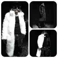 Men's Fashion Trend Personalized Imitation Fur Long Fur Coat 1