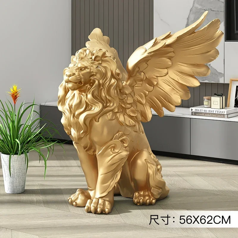 

New Light Luxury High-end Large Lion Living Room Floor-standing Ornaments, Office Exhibition Hall Sculpture Decorations
