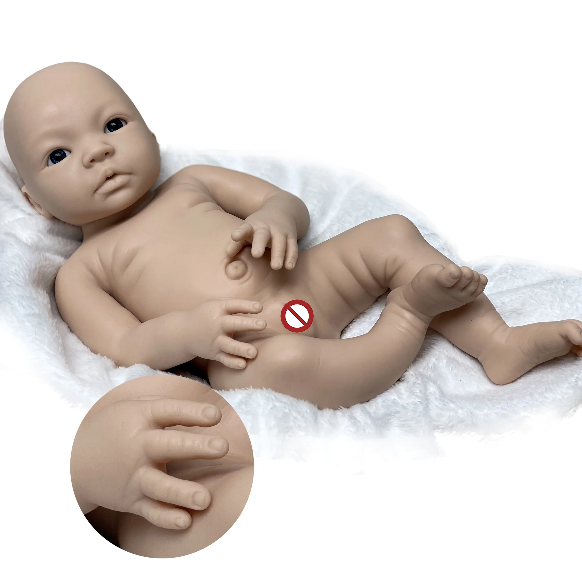 45cm Full Solid Platinum Silicone Reborn  Lifelike Painted Full Silicone  Doll - 45cm - Aliexpress