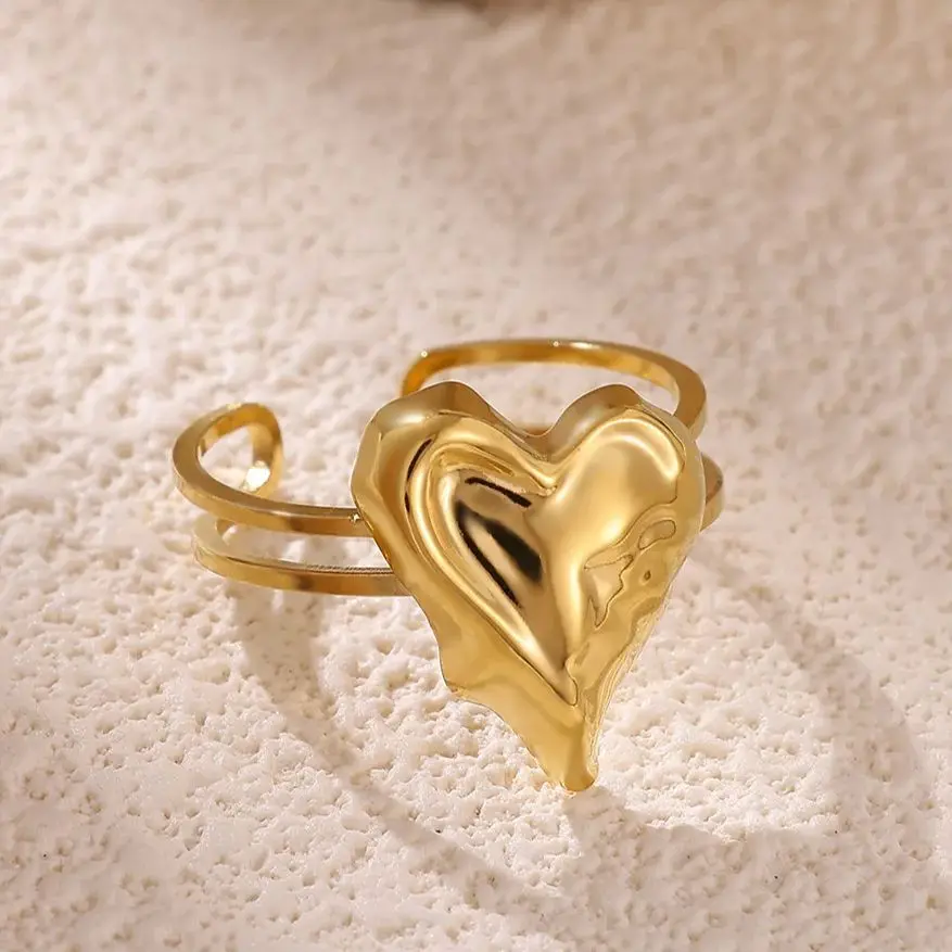 Stainless Steel Heart Ring for Women