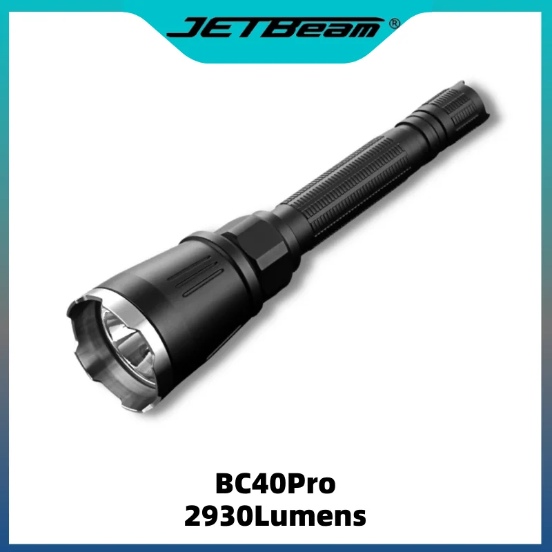

JETbeam BC40 Pro 2930Lumnens USB Rechargeable Power By 2*18650 Battery U-shape tail switch Self defense Tactical Troch