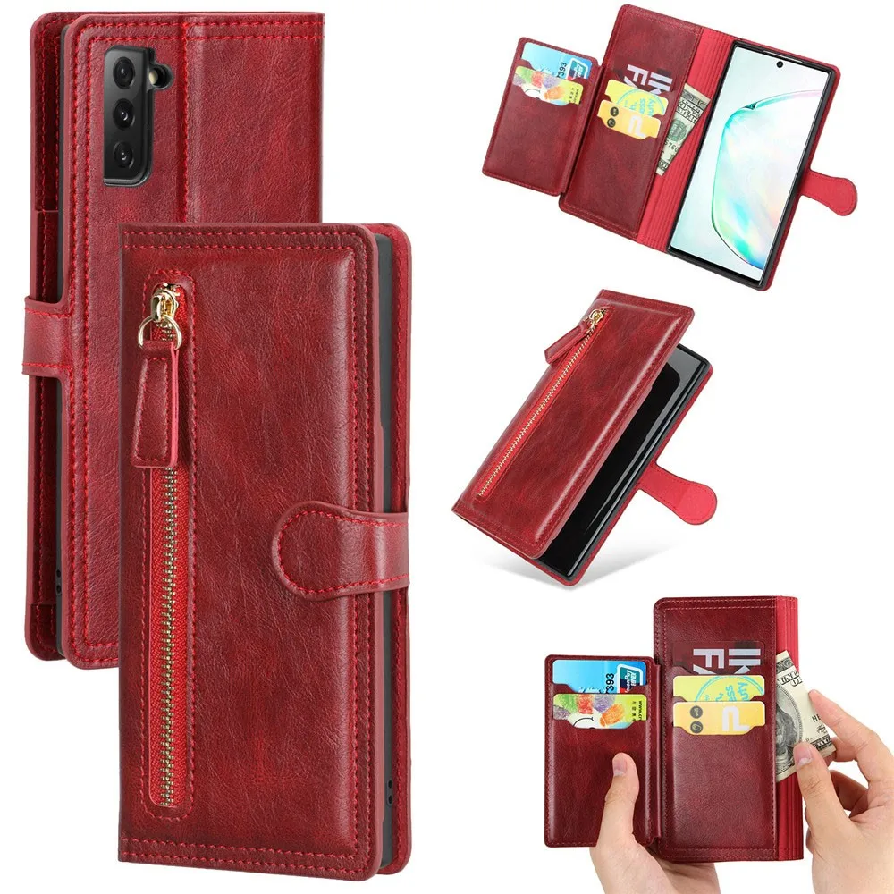 Funda Samsung S21 Fe Retro Pu Flip Custodia In Pelle Per Samsung Galaxy S21 Fe 5G Card Holder Cover Per S21 Fe S21Fe Funda Sm-G990B