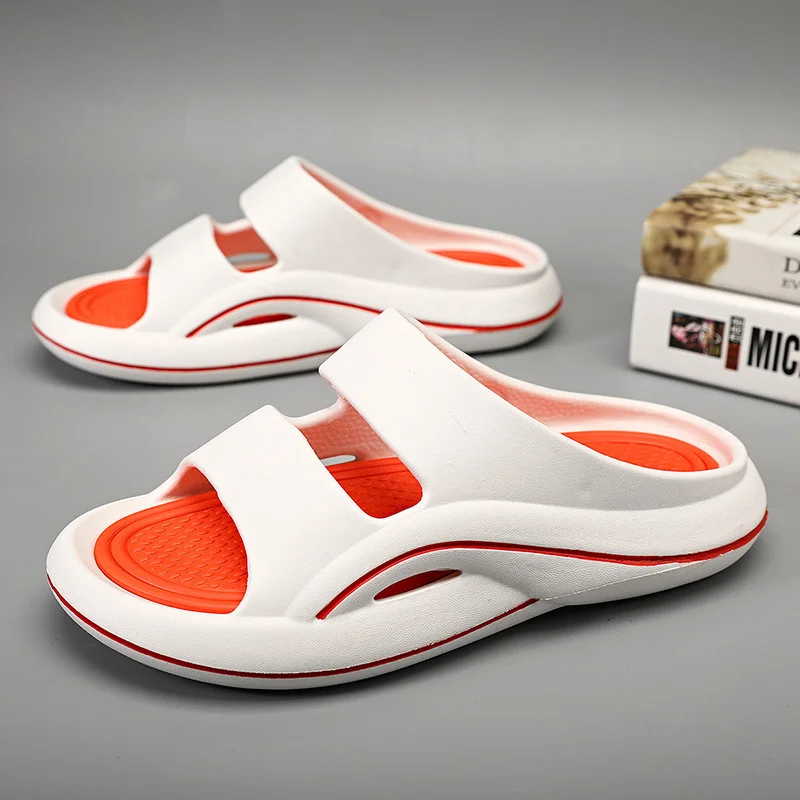 Sliptofflor för män Halkfria mjuka skumsliders med tjock sula Slip Bekväm tofflor för inomhus utomhus_voghion.com