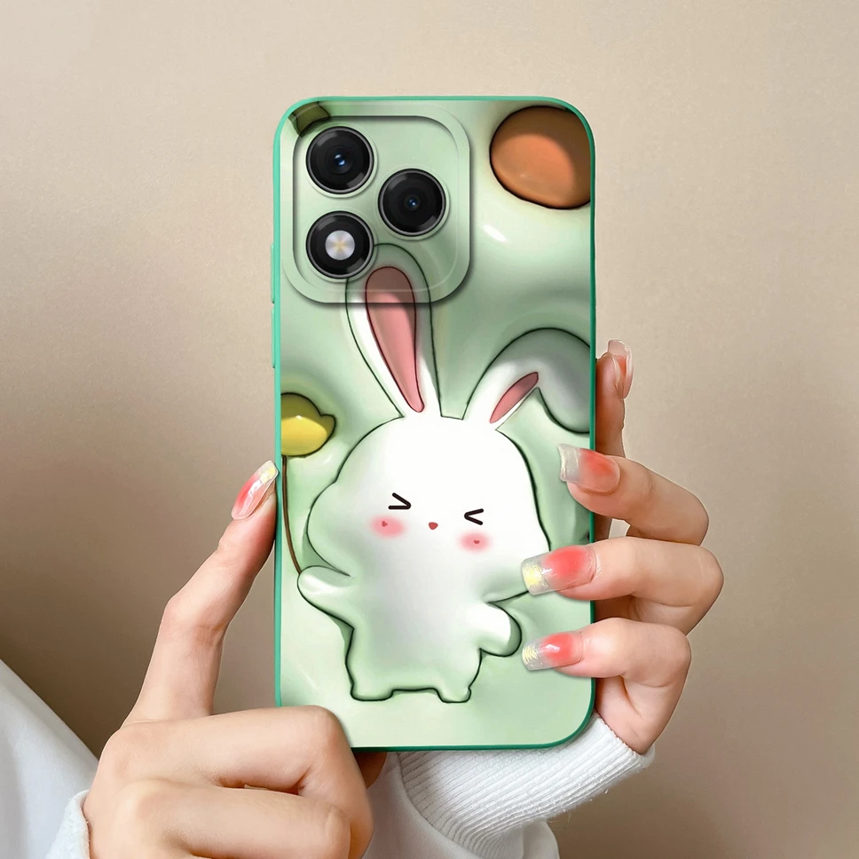 Lovely Flower Star Pattern Liquid Silicone Soft Case - High Quality Back Cover