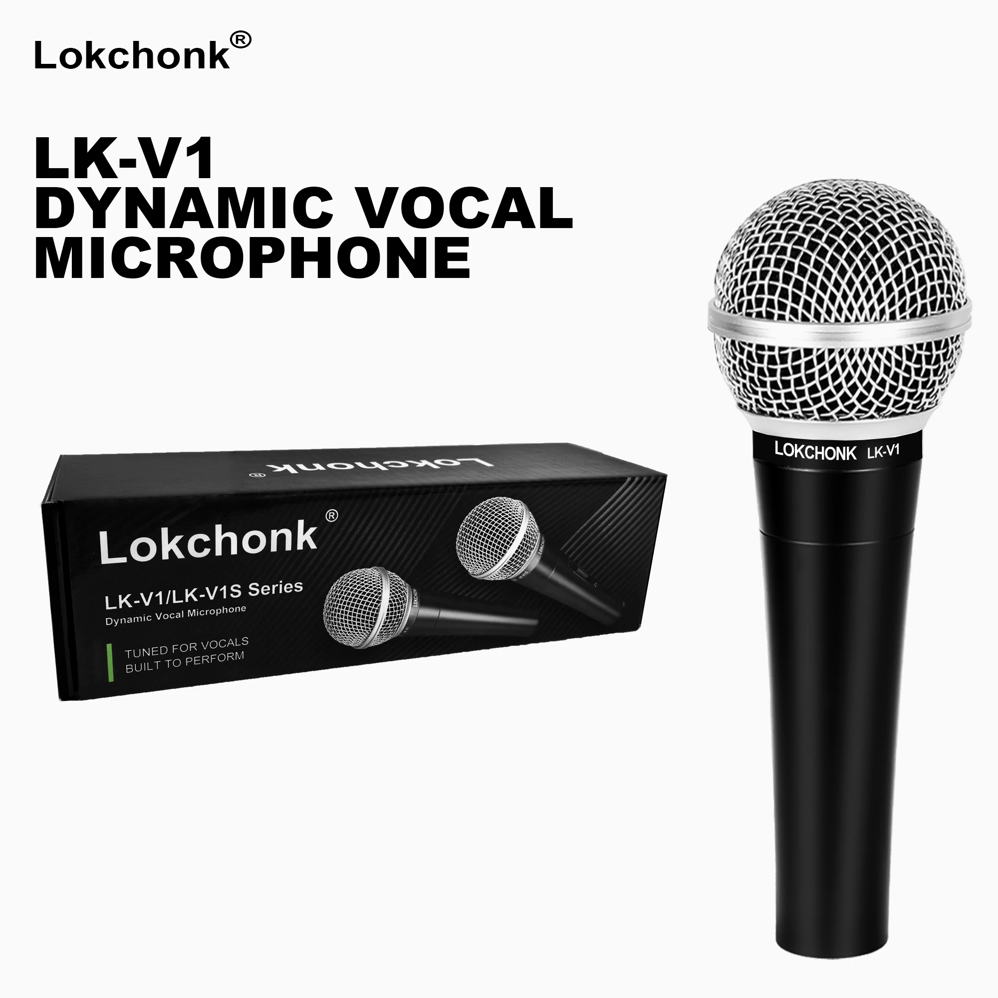 Lokchonk Dynamic Cardioid Vocal Microphone for Singing, Stage, Studio, and Karaoke