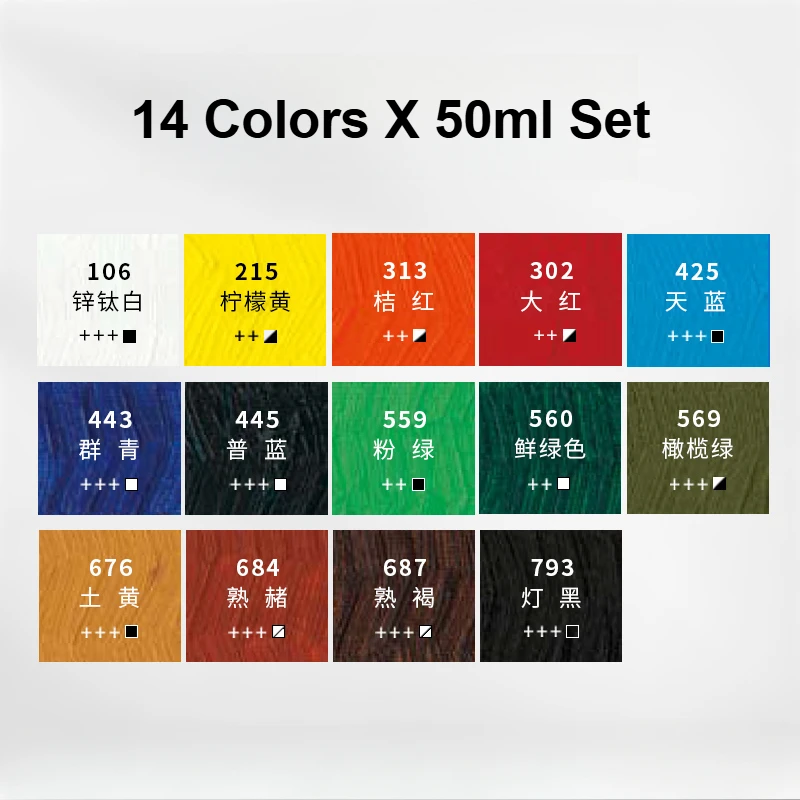 Phoenix 50ml High-Saturation Fast-Drying Creamy Oil Paint for Artists and Beginners