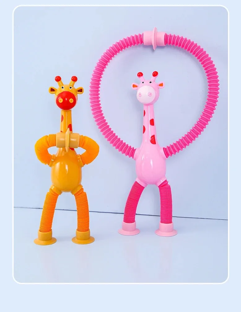 Description Picture 5 of itemNew Suction Cup Telescopic Tube Giraffe Variety Shape Stretch Tube Giraffe Educational Furniture for Display home  Decoration