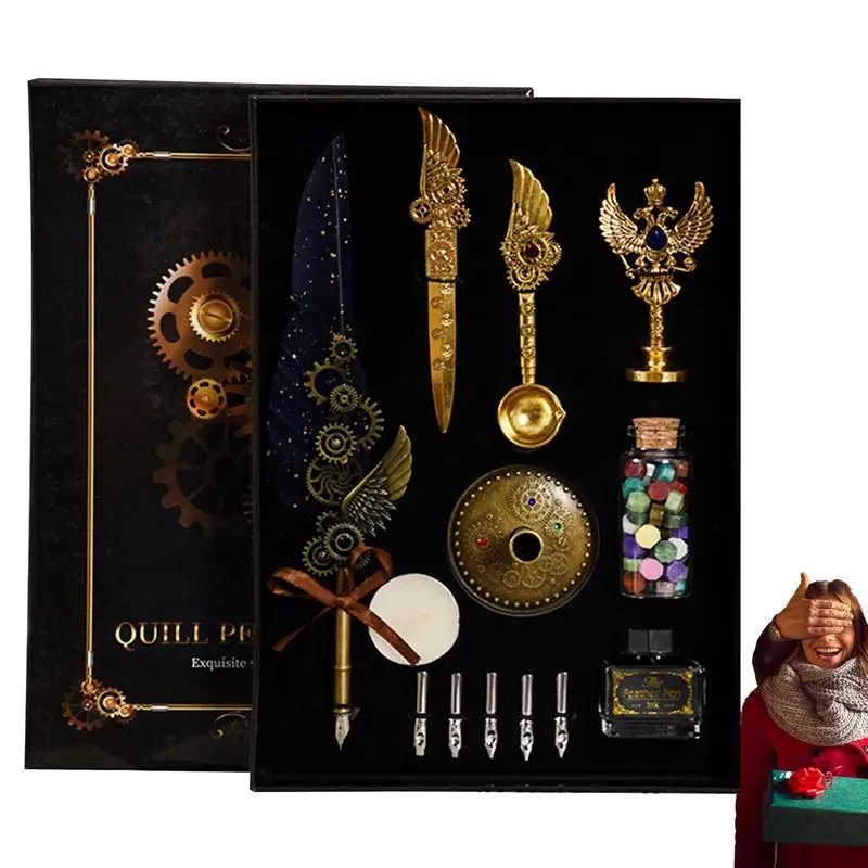 

Перьевая ручка, набор каллиграфических ручек с чернилами, набор канцелярских принадлежностей, изысканная универсальная чернильная ручка для выпускного, церемонии, Рождества